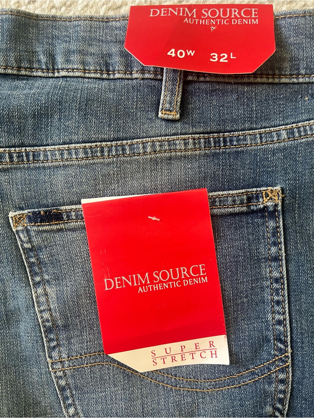 DENIM SOURCE Jean Size 40W X 32L, Super Stretch, Men - Picture 3 of 7